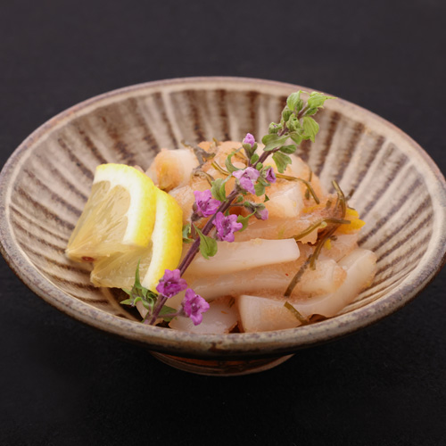 Homemade Yuzu Squid with Mentaiko